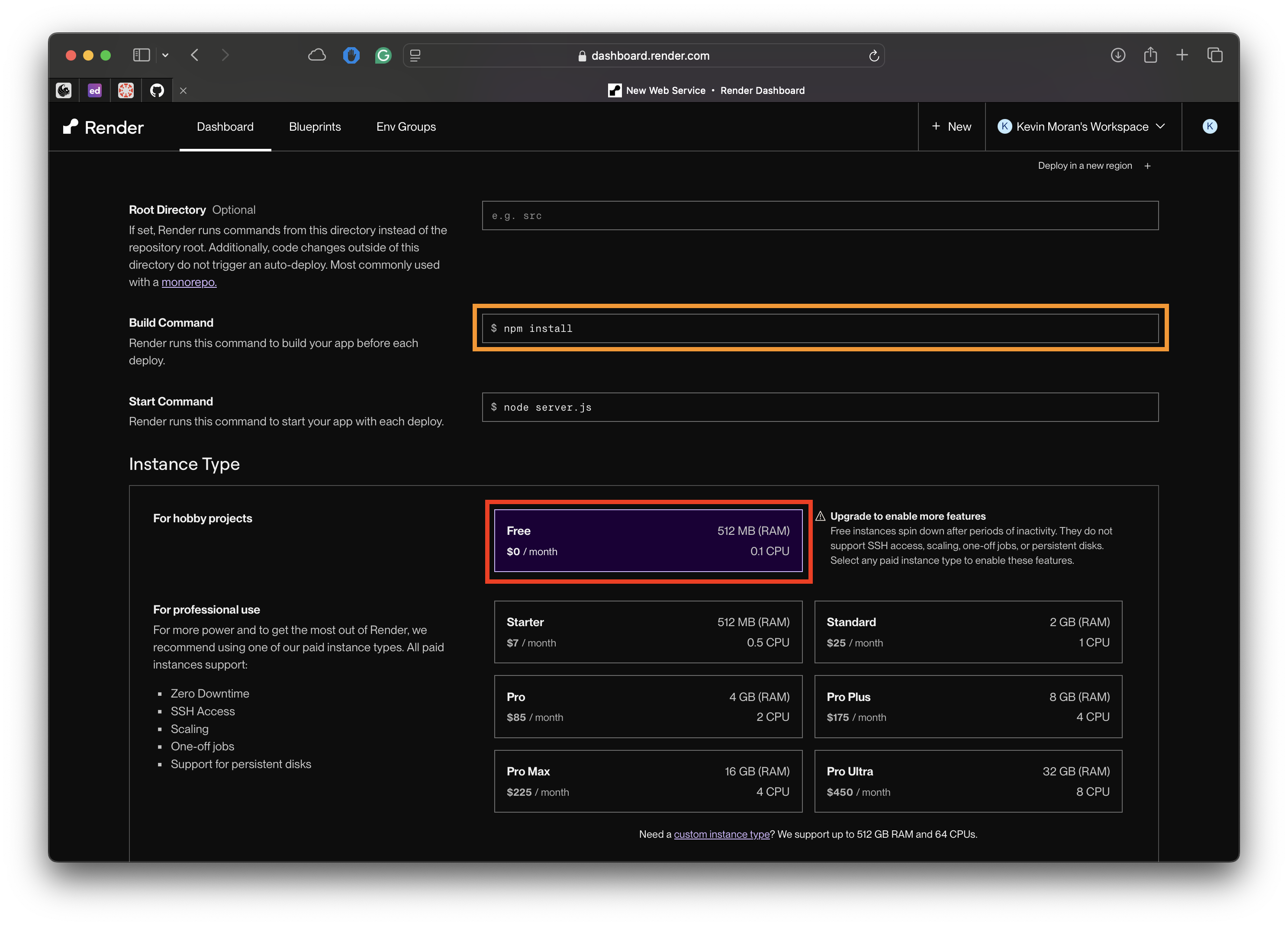 Render Configuration 2