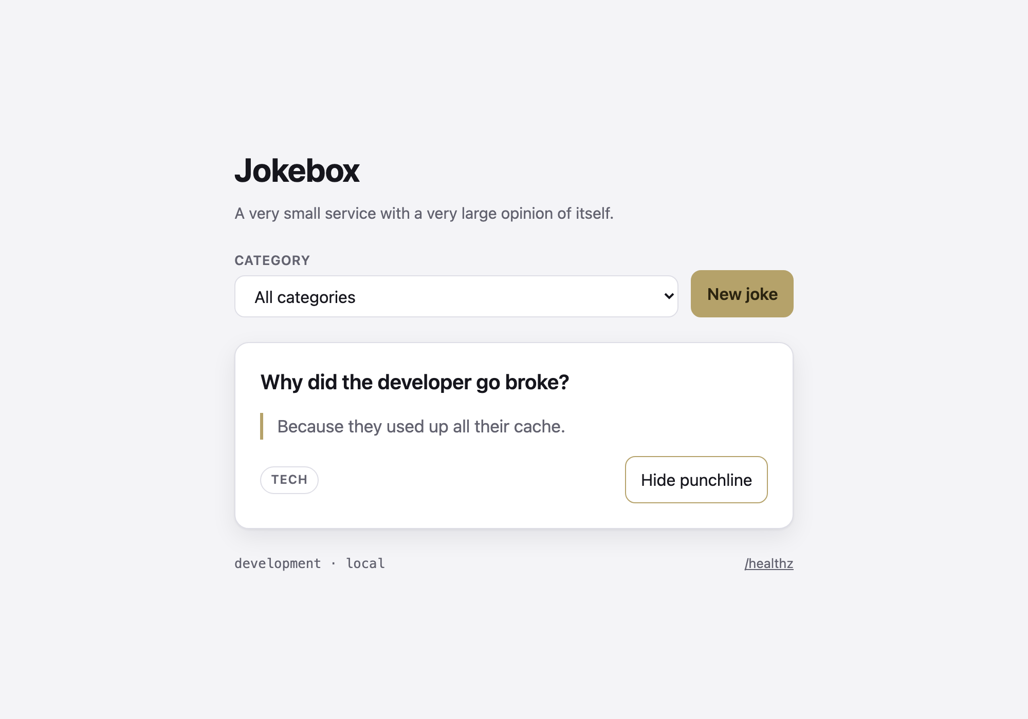 Jokebox running